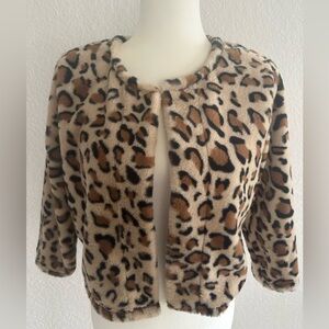 Calvin Klein Animal Print Teddy Jacket